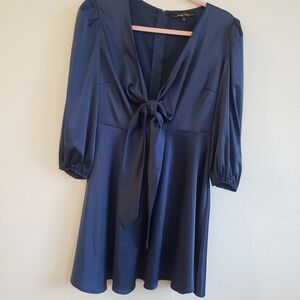 Lovely Day Deep Blue Mini Dress